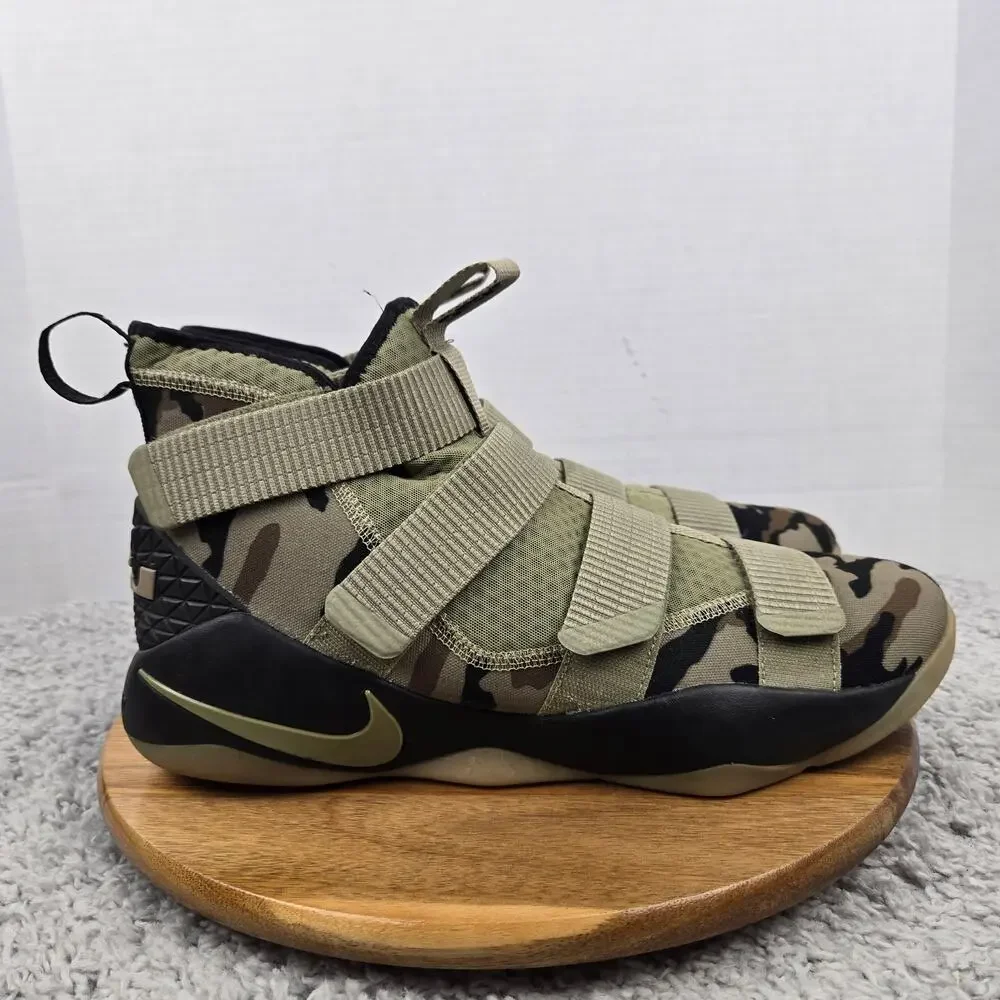 Nike Mens 13 Lebron Zoom Solider 11 Camo High Top Athletic Gym Basketball Shoe